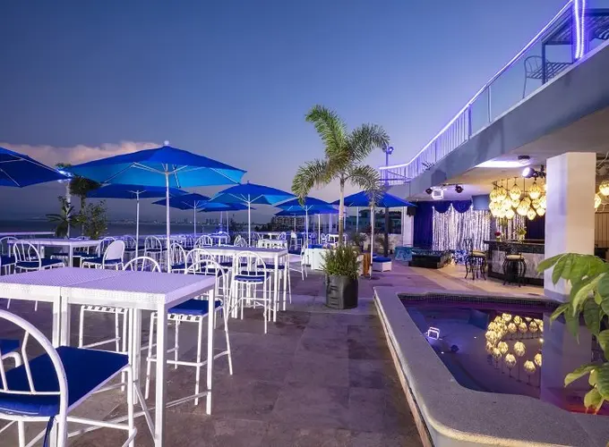 The Rooftop Bar Blue Chairs Beachfront Resort Puerto Vallarta - Adults Only Mexico The Rooftop Bar Blue Chairs Beachfront Resort Puerto Vallarta - Adults Only Mexico