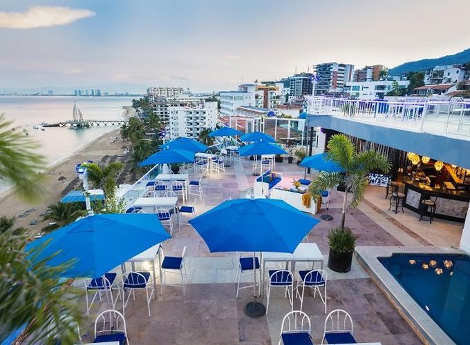 The Rooftop Bar Blue Chairs Beachfront Resort Puerto Vallarta - Adults Only Mexico The Rooftop Bar Blue Chairs Beachfront Resort Puerto Vallarta - Adults Only Mexico